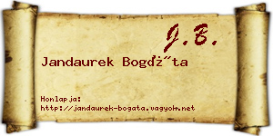 Jandaurek Bogáta névjegykártya